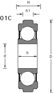 drawing of chain roller 01C type