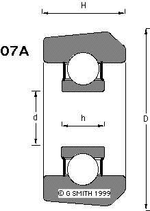 07A type mast bearing drawing