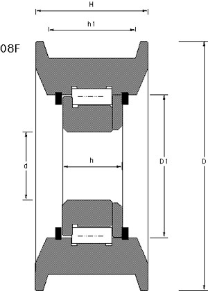 08F chain roller drawing